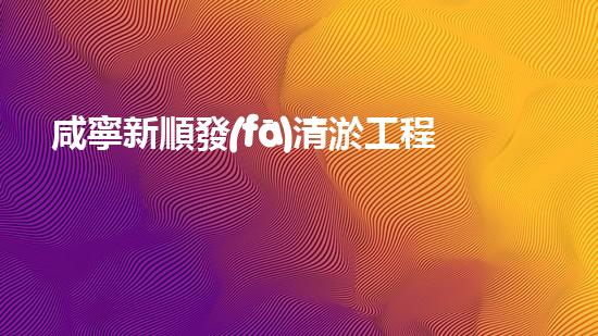 咸寧新順發(fā)清淤工程有限公司