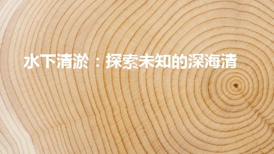水下清淤：探索未知的深海清潔之道！