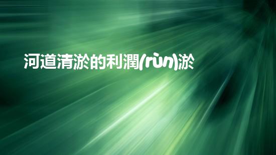 河道清淤的利潤(rùn)淤泥清理技術(shù)革新：引領(lǐng)水利工程新風(fēng)向？