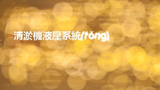 清淤機液壓系統(tǒng)清淤工程中的技術(shù)挑戰(zhàn)與處理方案探討你預備好了解究竟了嗎？