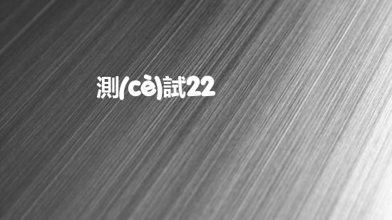 測(cè)試22