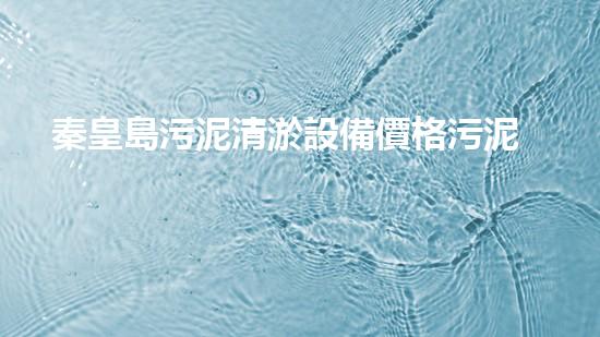 秦皇島污泥清淤設備價格污泥清淤設備的市場趨勢與選擇指南